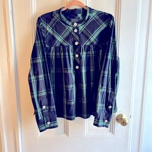 JCrew Blackwatch blouse! 1X